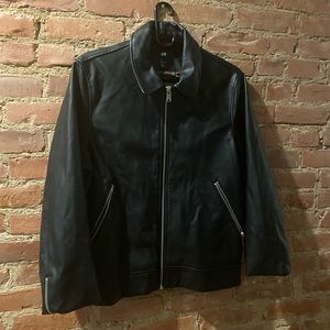 H&M leather jacket black
